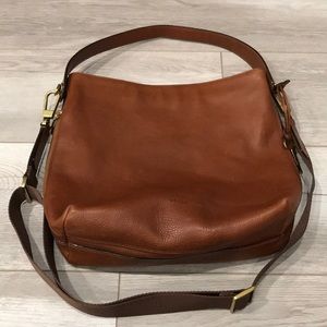 Like new leather Fossil crossbody bag